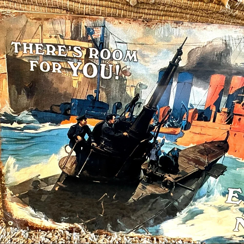 NEW Heavy Duty Steel There’s Room For You Enlist In The Navy Metal Sign